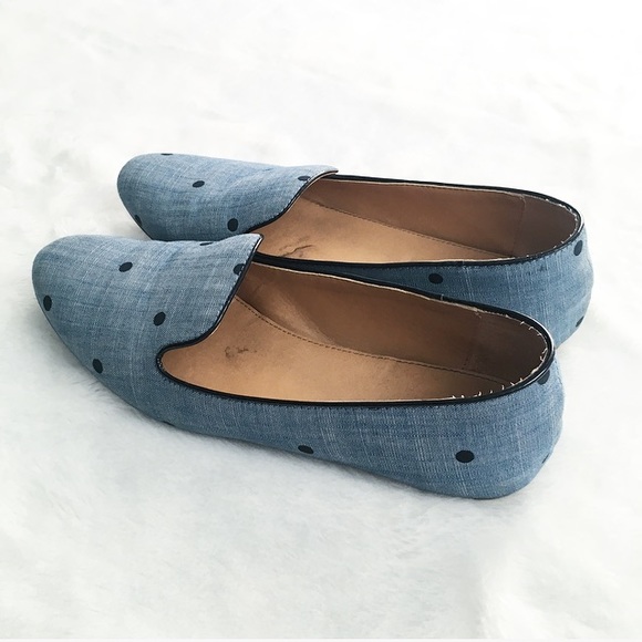 Like New Blue Polka Dot J. Crew Loafers - Picture 5 of 6